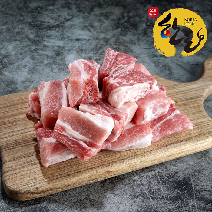 문경쑥돈 한돈 냉장 돼지 갈비 찜용 1kg : WIHT-BOM