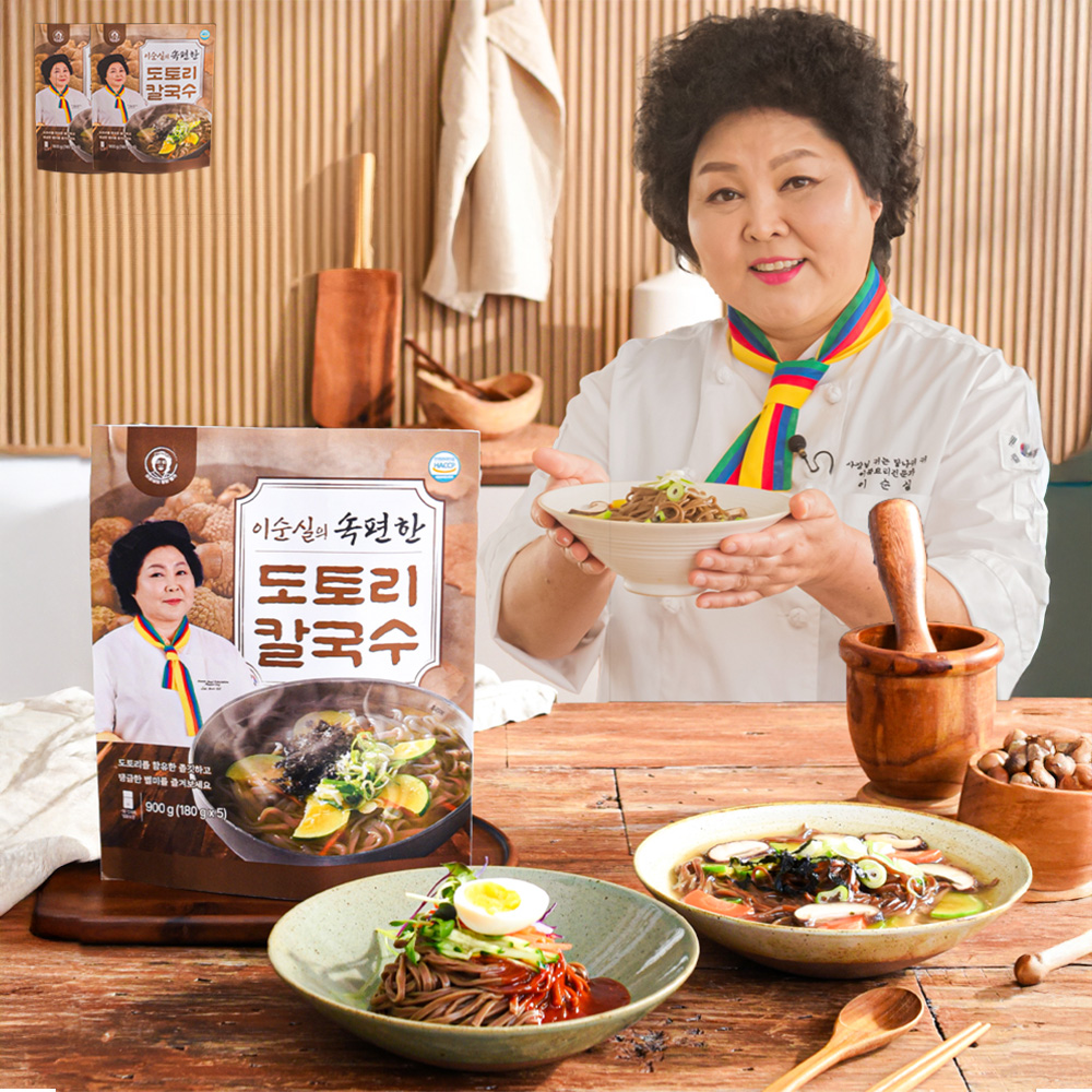 이순실의 속편한 도토리 칼국수 10인분 장국5 비빔장5 칼국수면