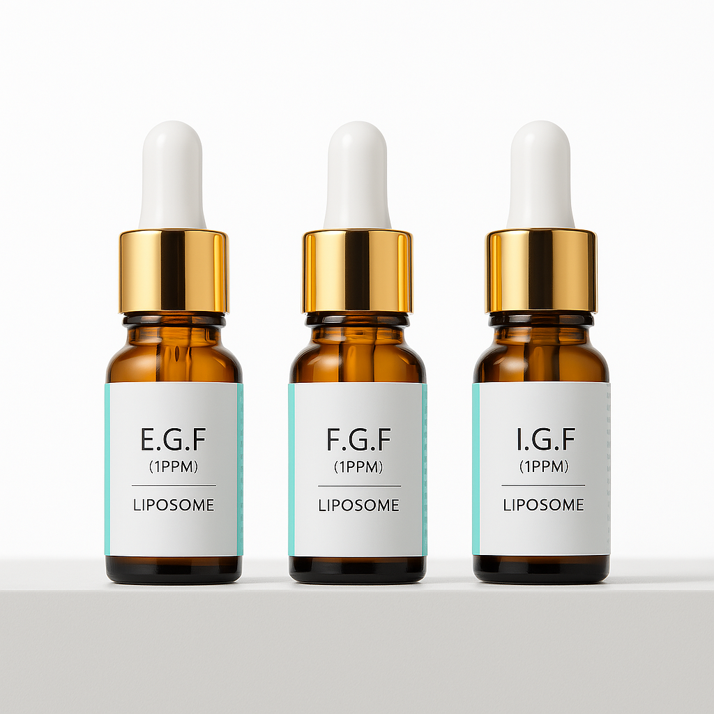 랑팡 EGF앰플+FGF+IGF 1ppm 리포좀 원액 10ml 미백 탄력 영양 보습 세럼