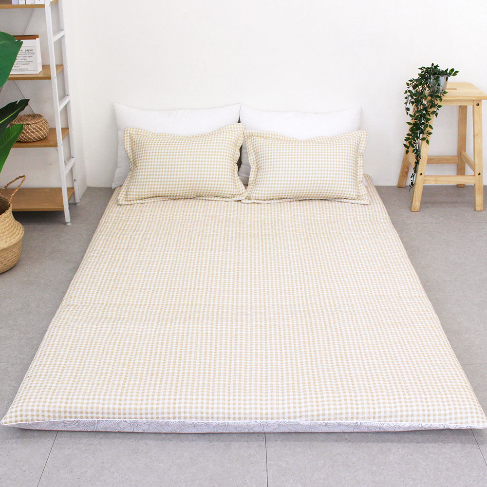 아르떼베딩 미끄럼방지 시어서커 시원한 여름 요커버 (요솜없음) 썸머체크 5/8cm 공용