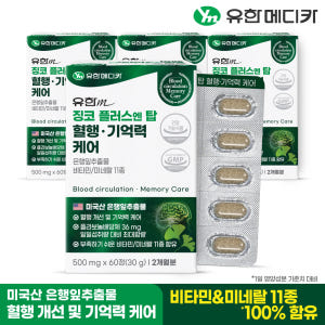 [3+1] 8개월 유한메디카 징코 플러스 엔 탑 혈행 기억력 케어 60정... 맛있게 먹은 솔직 후기 - 상품 이미지 2