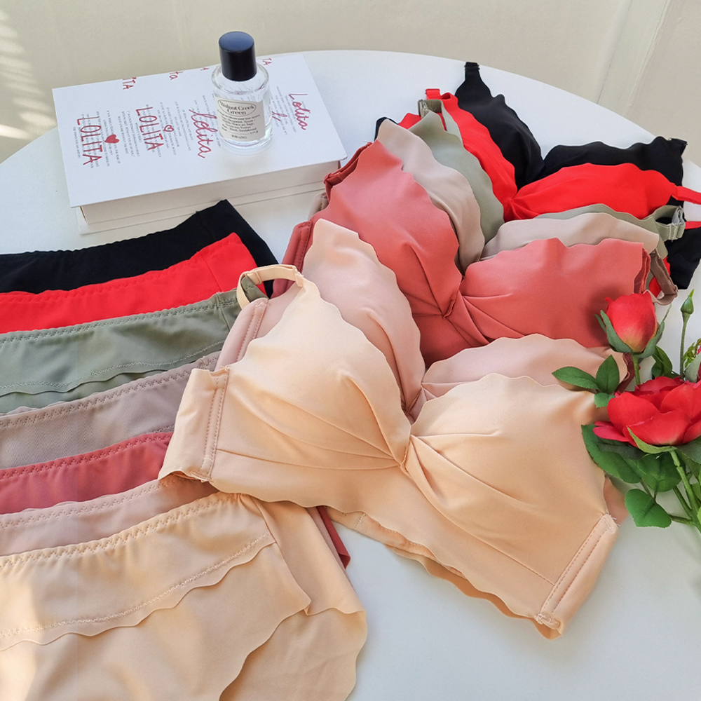핑크앤다이아 2cm 푸쉬업 물결 브라렛 노와이어 일체형패드 볼륨업 데일리 브라탑 이미지 4