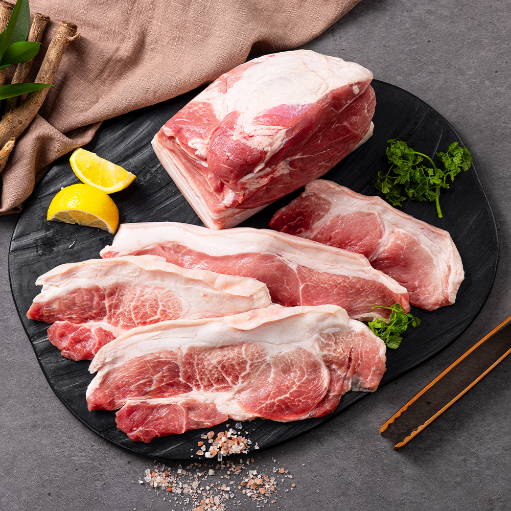 [농할쿠폰] 제주 흑돼지 1등급 냉장 뒷다리살 250g x 4팩 구이용 보쌈용 불고기용 찌개용 - 상세 이미지 4