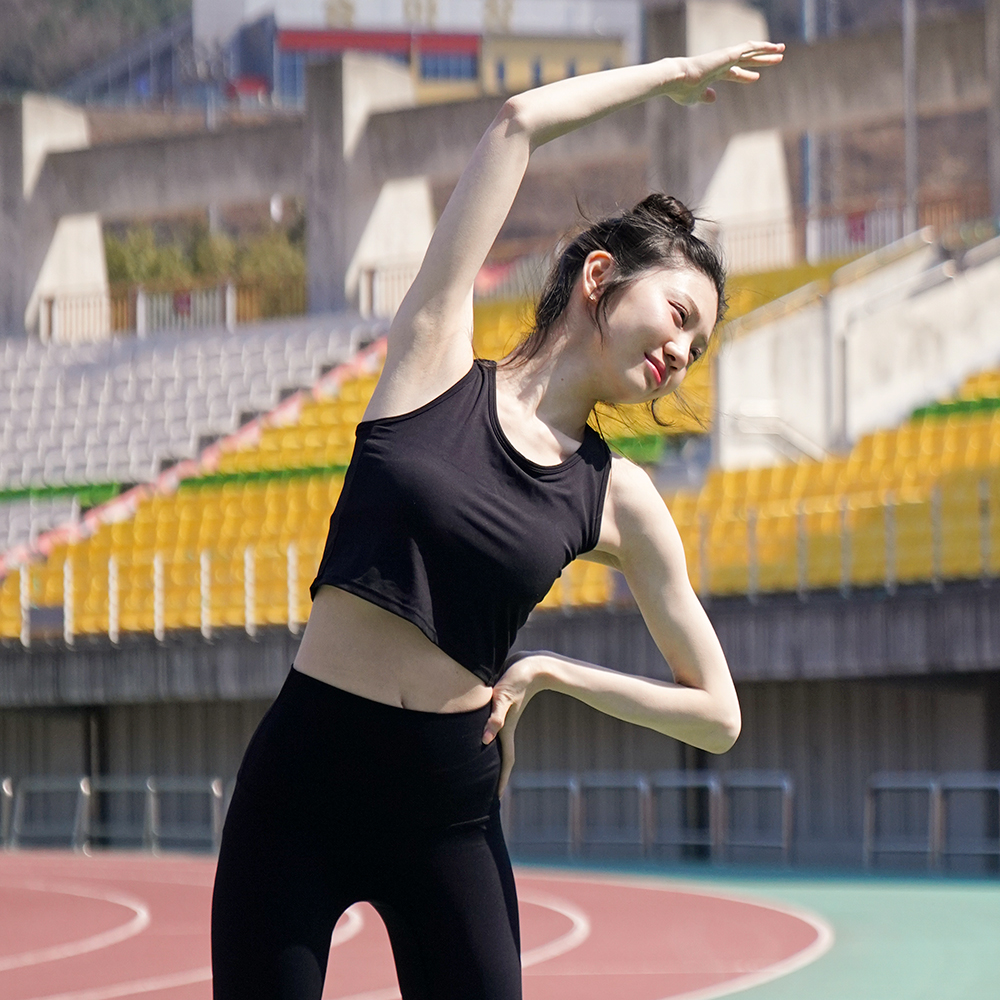 누비엔느 베이직 브라탑 패드내장 요가복 상의 필라테스 요가 헬스 스포츠 - 상세 이미지 4