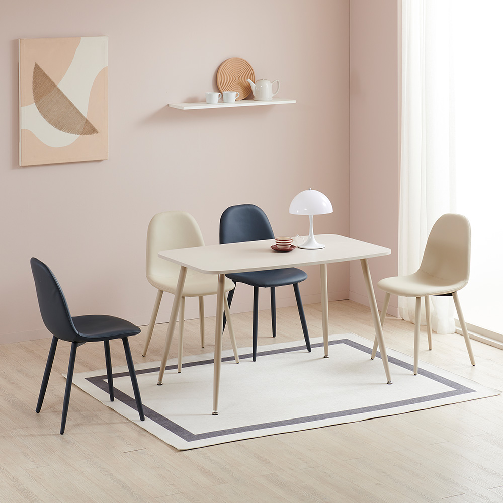 스코나 리먼스 LPM 실리콘레더 4인 식탁세트(의자4개)