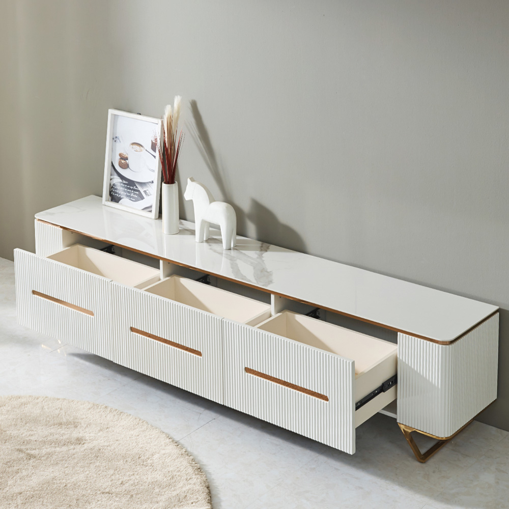 스코나 리벨스 템바보드 로즈골드 포세린 세라믹 2100 거실장 TV장