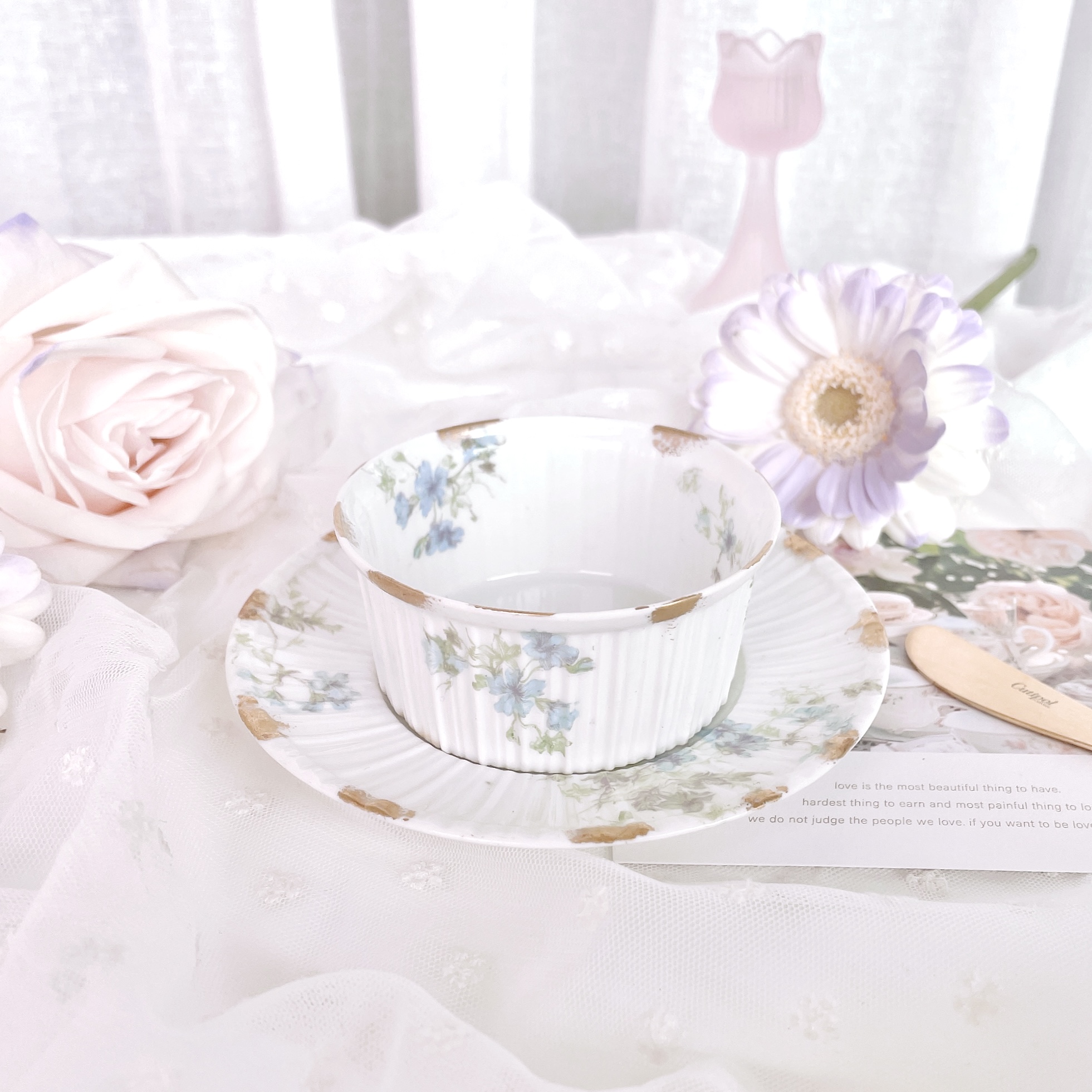 하빌랜드 램킨 빈티지찻잔 장식용 커피잔세트 선물 예쁜 명품 그릇