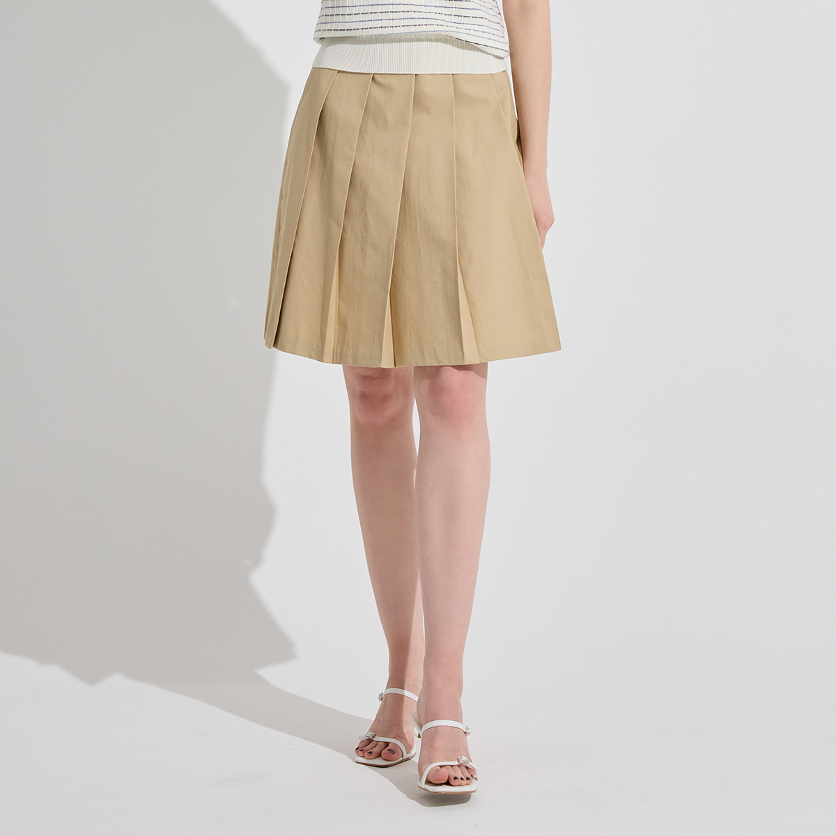[S-M] 예시카 면 벨티드 플리츠 스커트 YJ3SK339