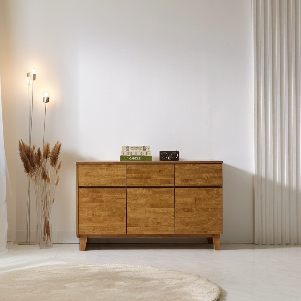 베르간 높은거실장 원목 안방 티비장 tv다이 서랍장 1200