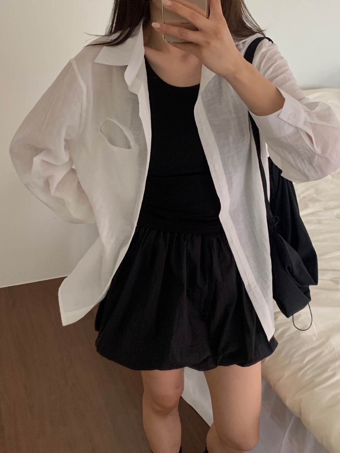 핀터 펌킨 벌룬 미니 스커트 4color (치마바지/ 미니스커트/ 벌룬스커트/ 화이트스커트/ 밴딩스커트) 상세 이미지 40