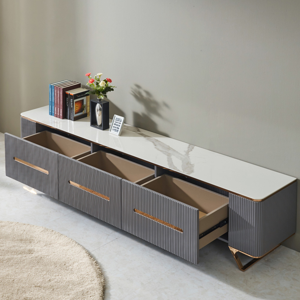 스코나 리벨스 템바보드 그레이 포세린 세라믹 2100 거실장 TV장