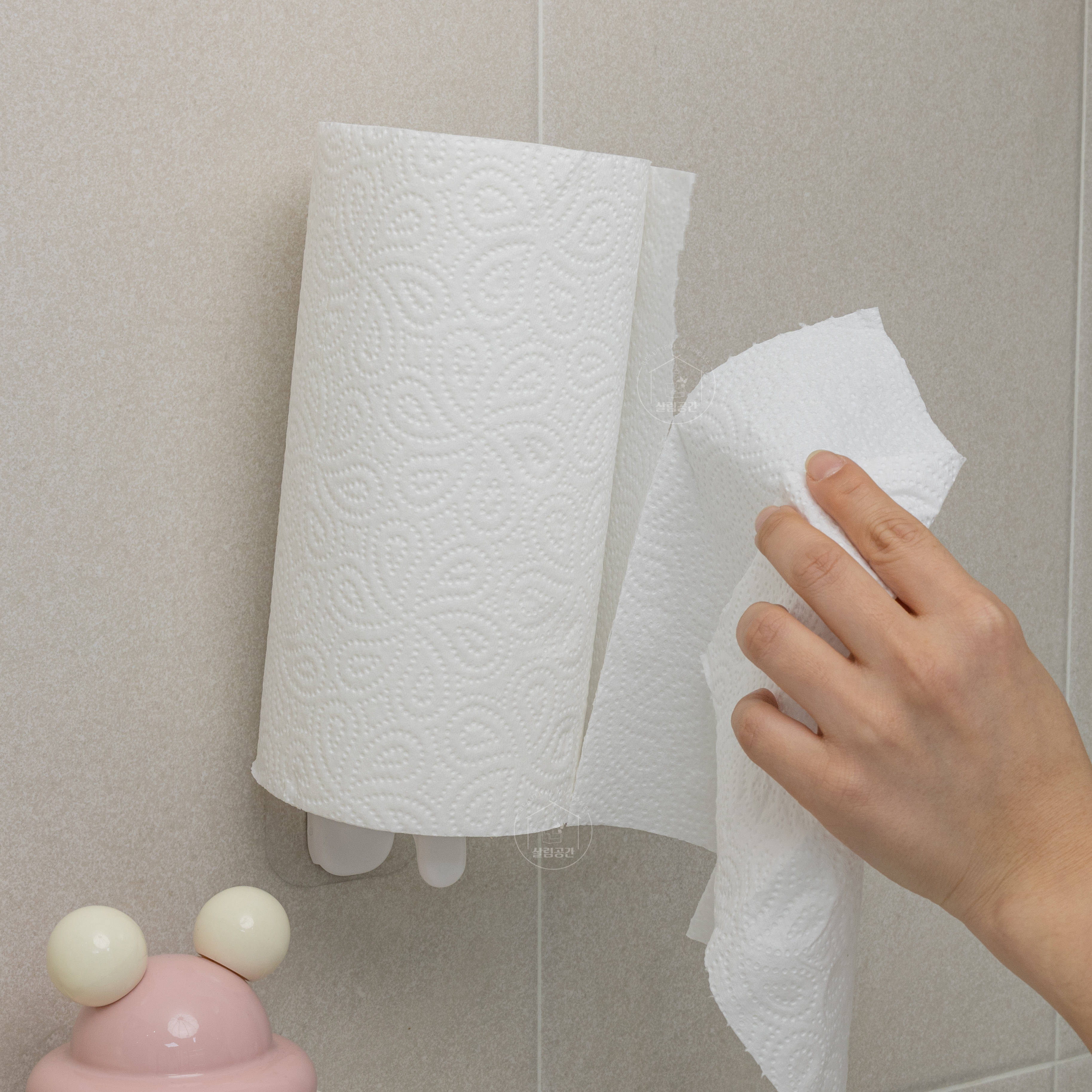 키친타올 걸이 행주 롤비닐 홀더 다용도 거치대 무타공