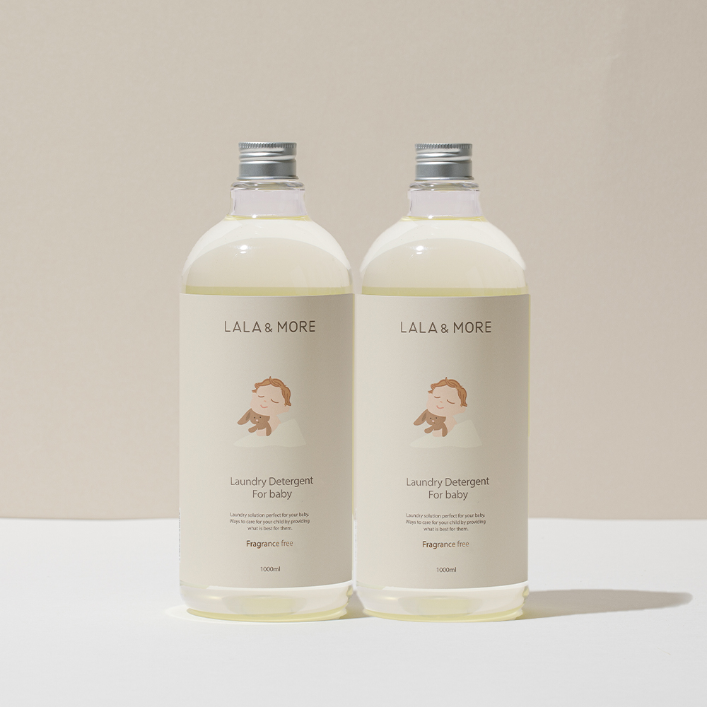 [N배송] 1+1 라라앤모어 중성 신생아 아기 세탁세제 무향 1L 저자극