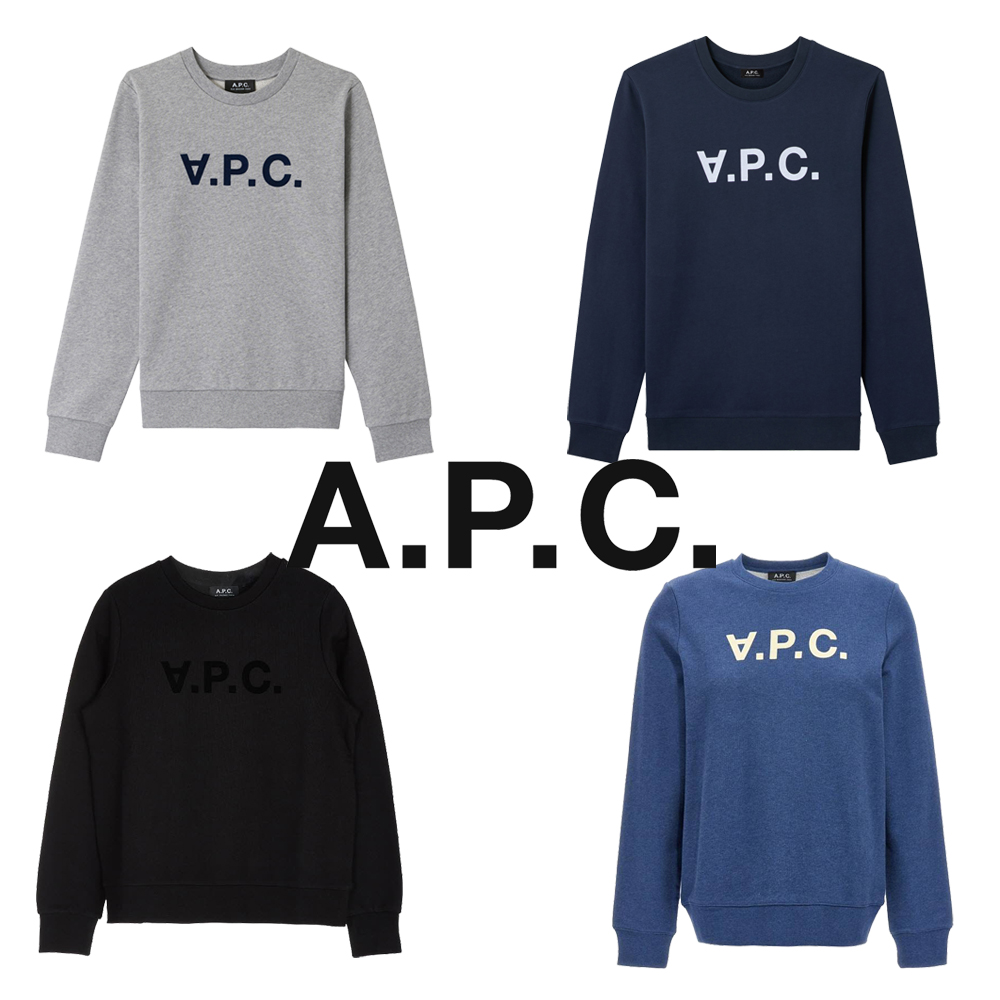 아페쎄 APC 맨투맨 티셔츠 VPC 로고 루마담 올리비에 남녀공용 여성용