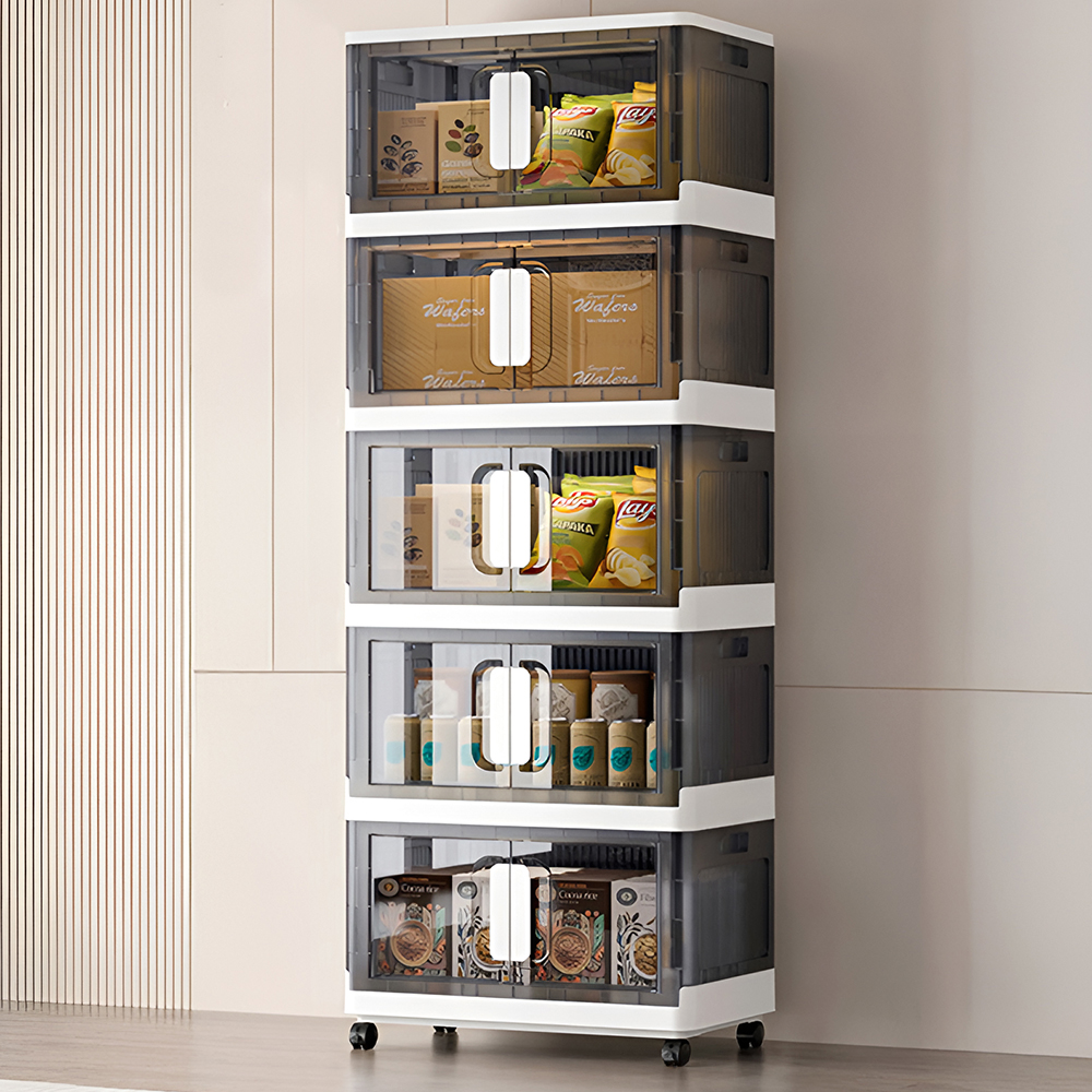 메이스 리빙박스 옷 수납함 가방 보관함 펜트리 폴딩박스 58L 5단