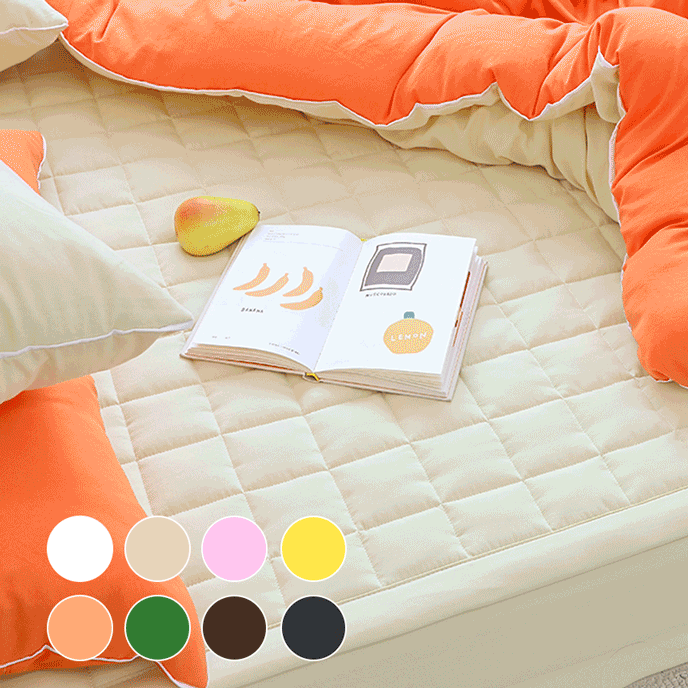 푹신한 고정밴드 먼지없는 마시멜로우 알러지케어 누빔 침대패드 화이트 SS D SLK K