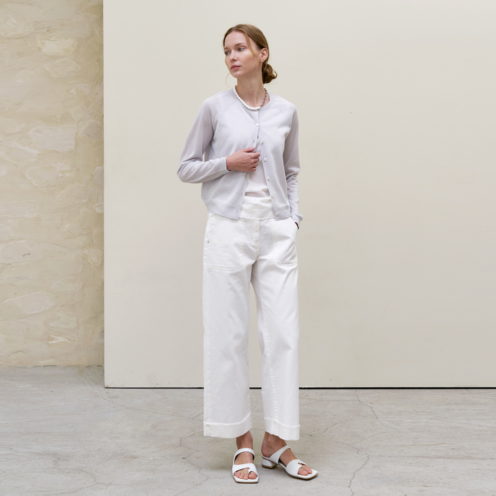 [미크베]라운드넥 니트 가디건 M4B609