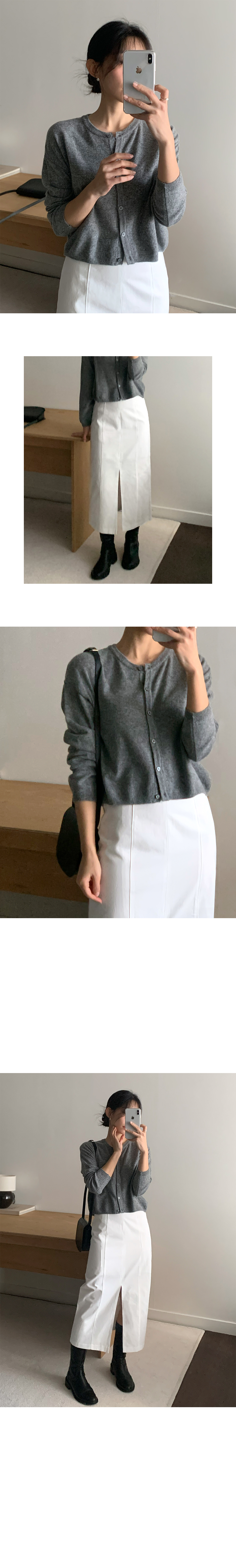 Front cotton skirt봄/가을/H라인/롱/스커트/코튼/면/슬림/출근룩/하객룩/도쿄여행/유럽여행 상세 이미지 8