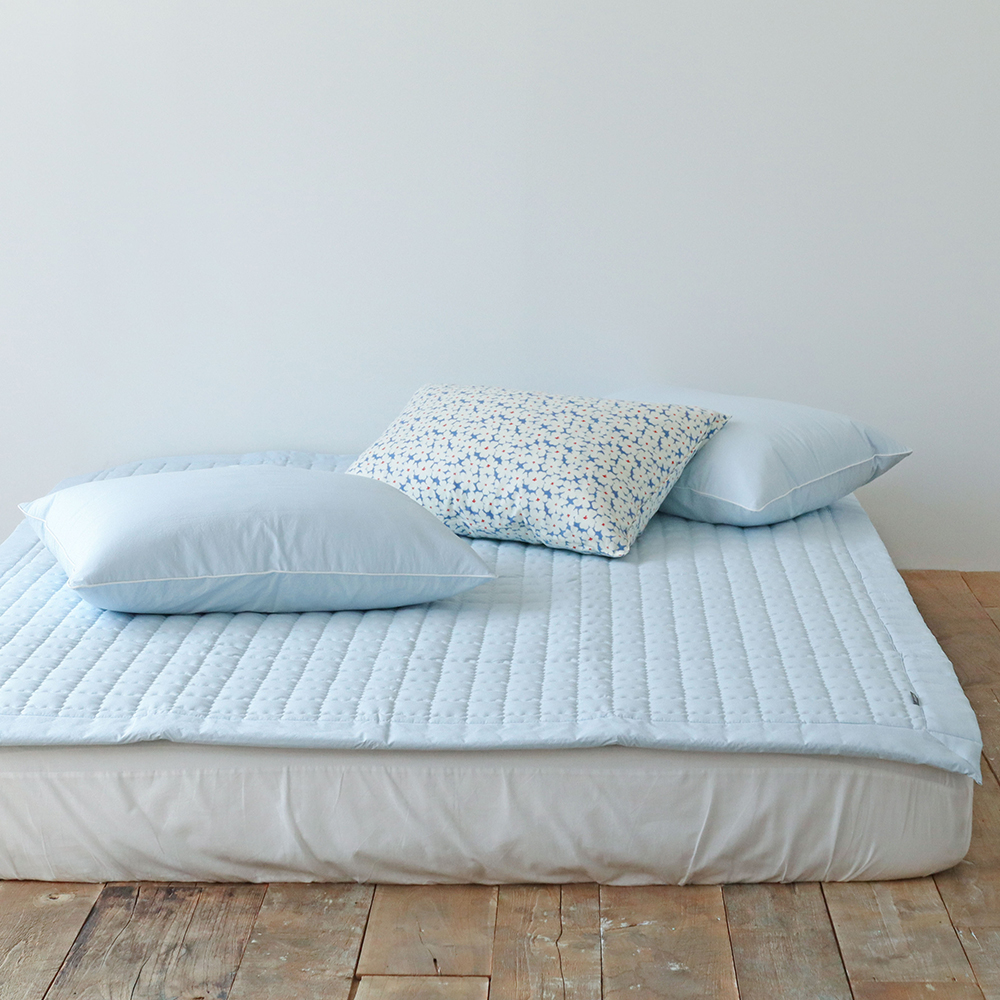 사각사각 바이오워싱 고밀도 순면 미끄럼방지 논슬립 사계절 국산 침대패드 SS