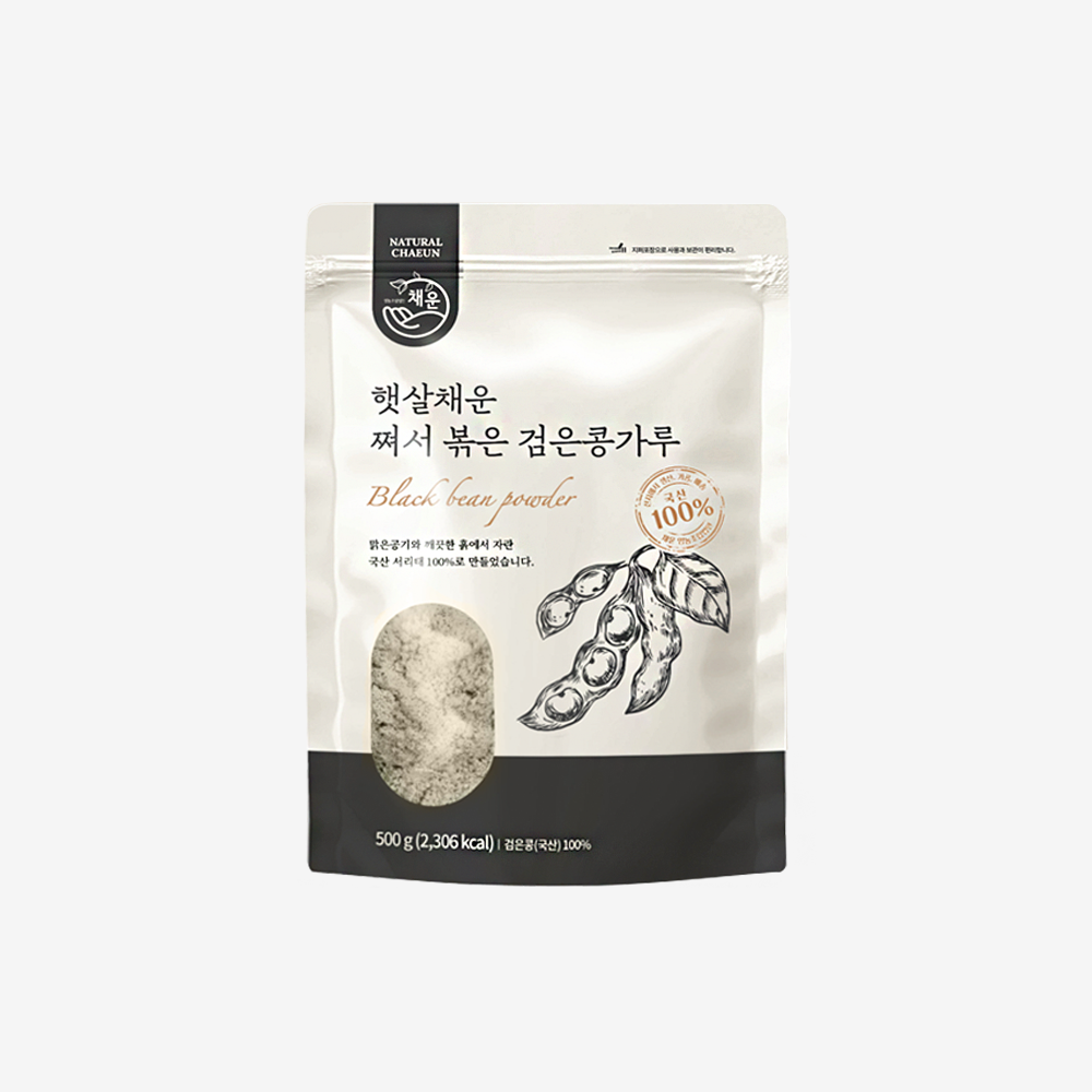 국산 쪄서 볶은 서리태 가루 분말 검은콩가루 500g, 1개 - 상세 이미지 2