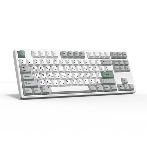 한성컴퓨터 GK797 PRO 3모드 폼떡 텐키리스 기계식 키보드 오션 화이트, 브라운슈가 저소음 토독 35g - 상세 이미지 3