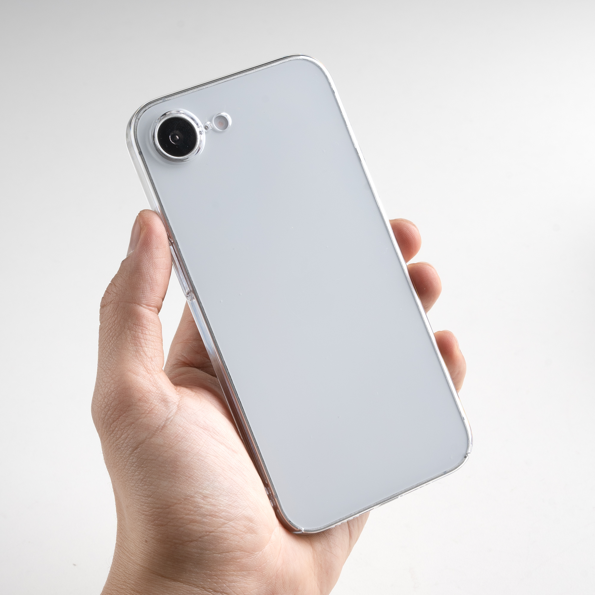 변색없는 아이폰 하드 슬림 케이스 투명, 아이폰16e