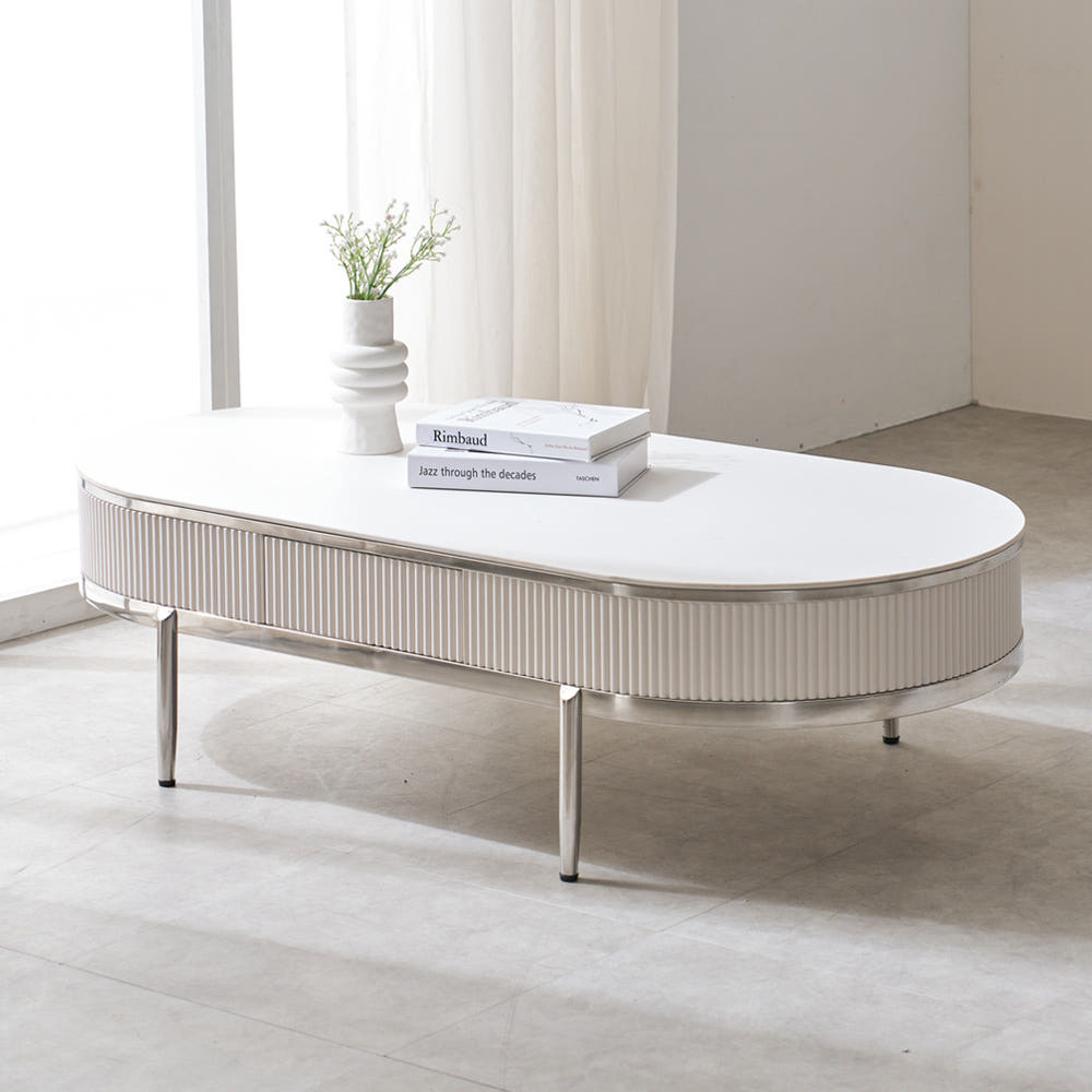 쇼파테이블 템바보드 세라믹거실테이블 플라토 밀크 골드