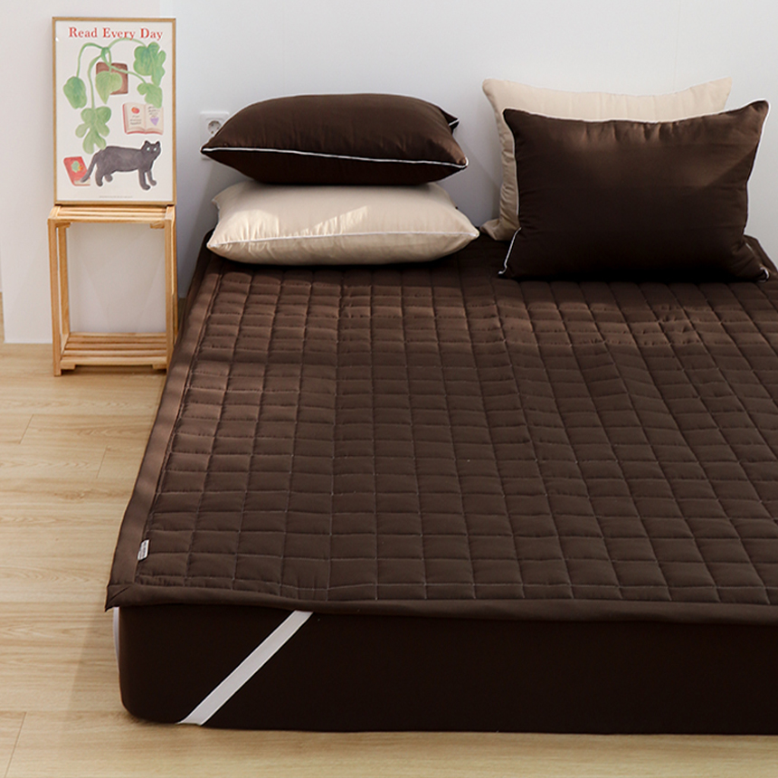 푹신한 고정밴드 먼지없는 알러지케어 누빔 침대패드 화이트 SS D SLK K