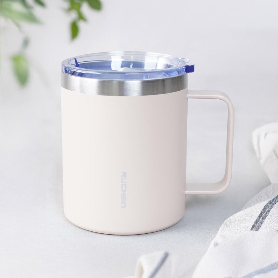 메가마트 루첸 스테인리스 이중머그 432ml(아이보리) - 메인 이미지