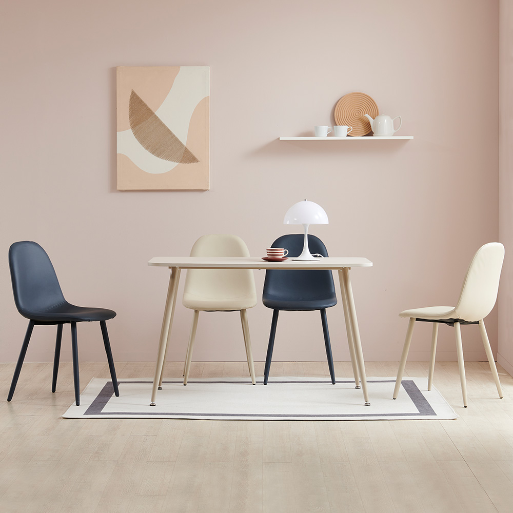 스코나 리먼스 LPM 실리콘레더 4인 식탁세트(의자4개)