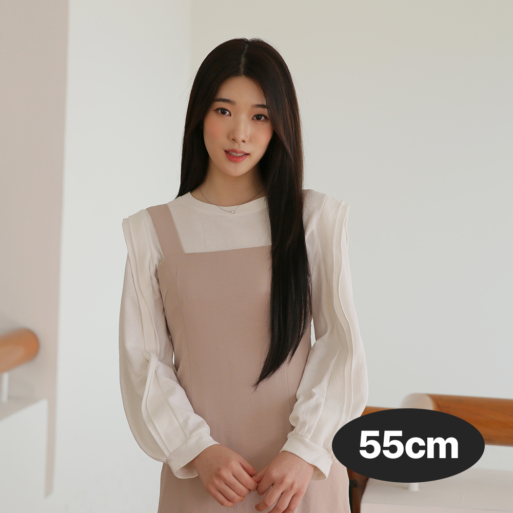 인모 헤어피스 똑딱이 붙임머리 부분 가발 7피스 - 상세 이미지 5