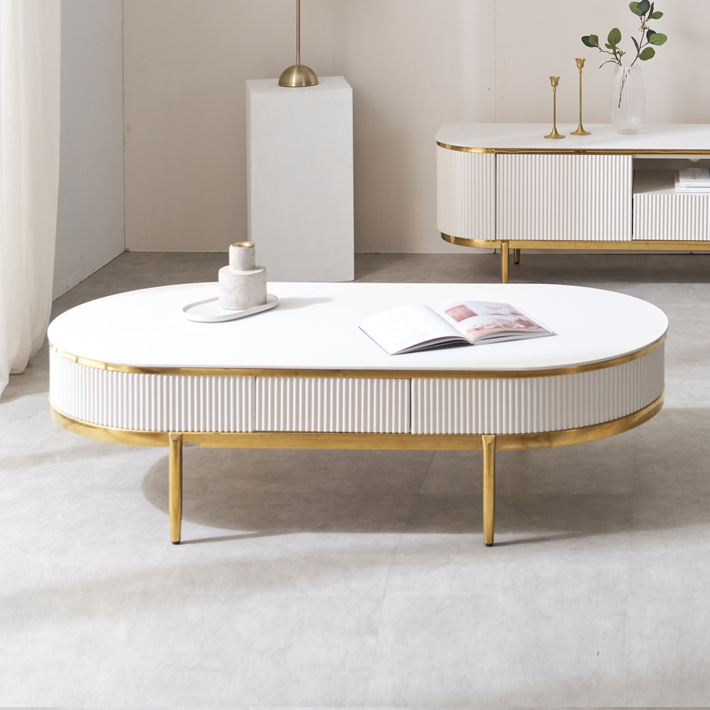 쇼파테이블 템바보드 세라믹거실테이블 플라토 밀크 골드