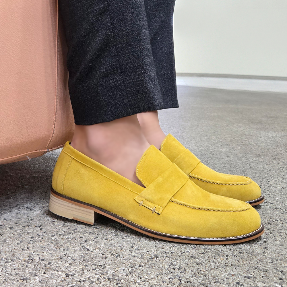 바나나 스웨이드로퍼 수제화 발편한 구두 240 290mm