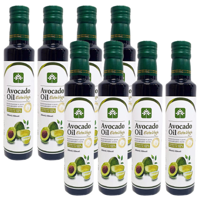 행복팩토리 100% 최상급 아보카도오일 엑스트라버진 아보카도유 효능 250ml, 8개