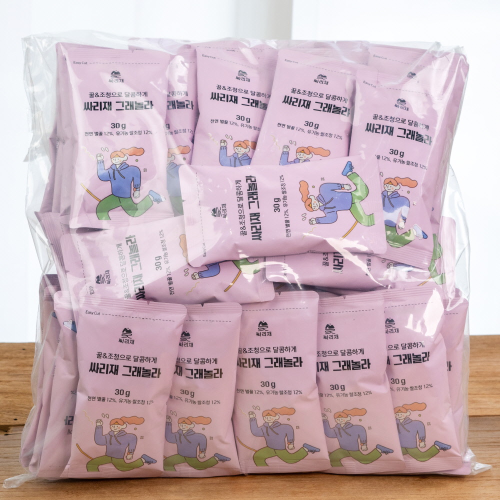 싸리재 국산 귀리 수제 그래놀라, 저당 통곡물 오트밀 씨리얼 그레놀라 30g, 50개 이미지 7