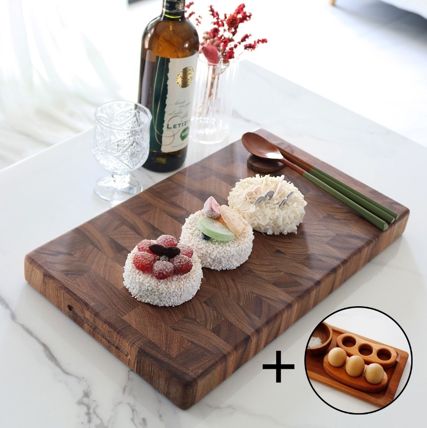 월넛 엔드그레인 도마 프리미엄 원목 옥주부 나무도마 42cm