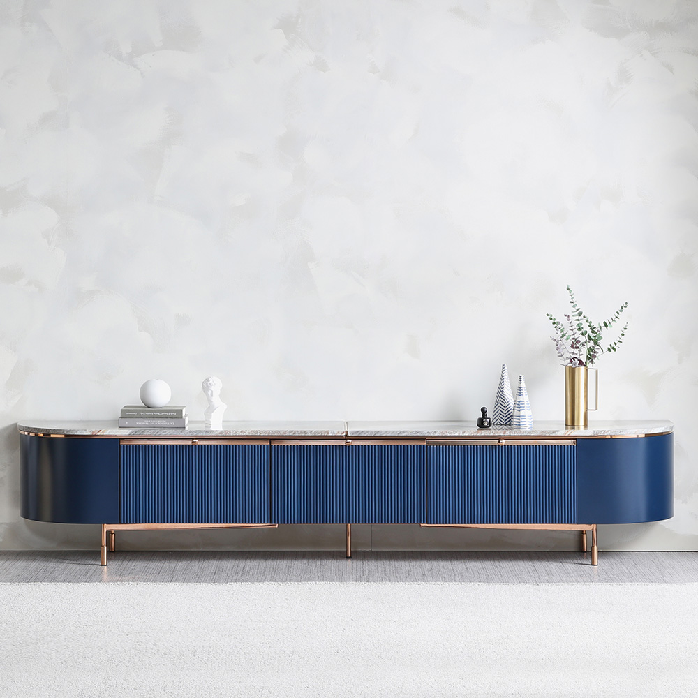 스코나 네스톤 템바보드 로즈골드 대리석 2600 서랍 거실장