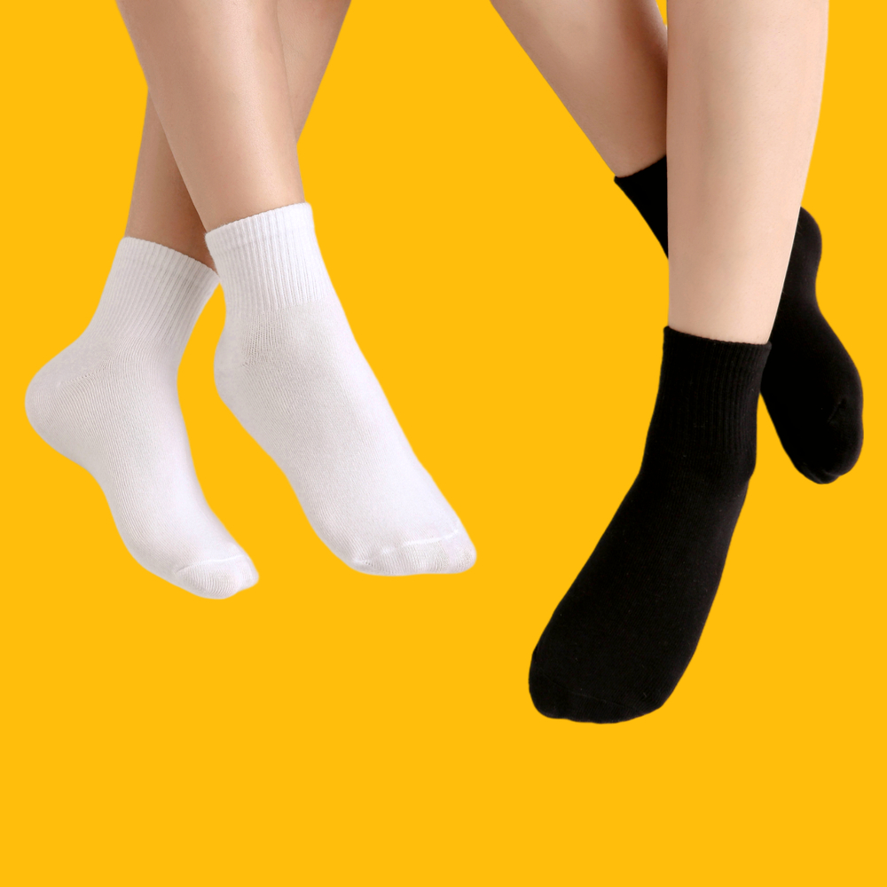 국산 단목 학생 교복 양말 무지 흰 흰색 5켤레 세트