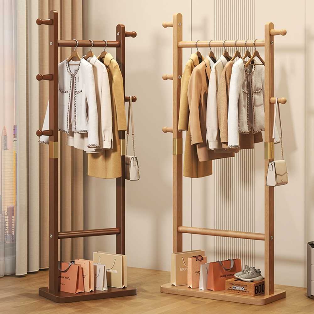 원목미니행거 스탠드 옷걸이 조립 옷 거치대 드레스룸 60cm - 상세 이미지 2