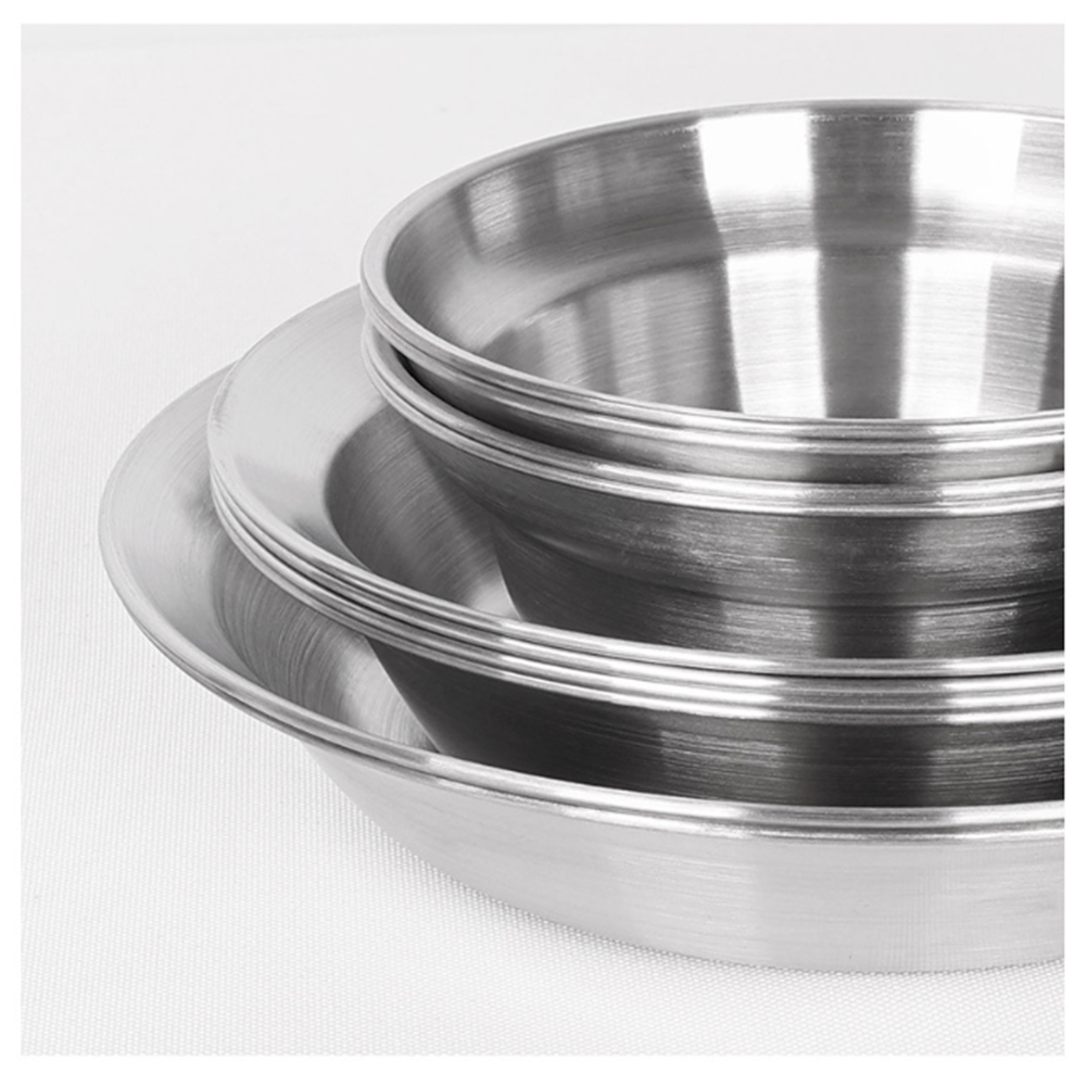 스노우라인 캠핑 식기세트 12P 스테인레스 캠핑 식기 수납가방 포함