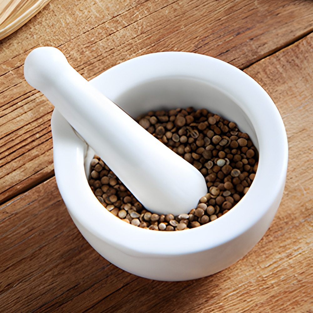 절구통 맷돌형 주방용 도자기 미니 깨갈이 절구 공이