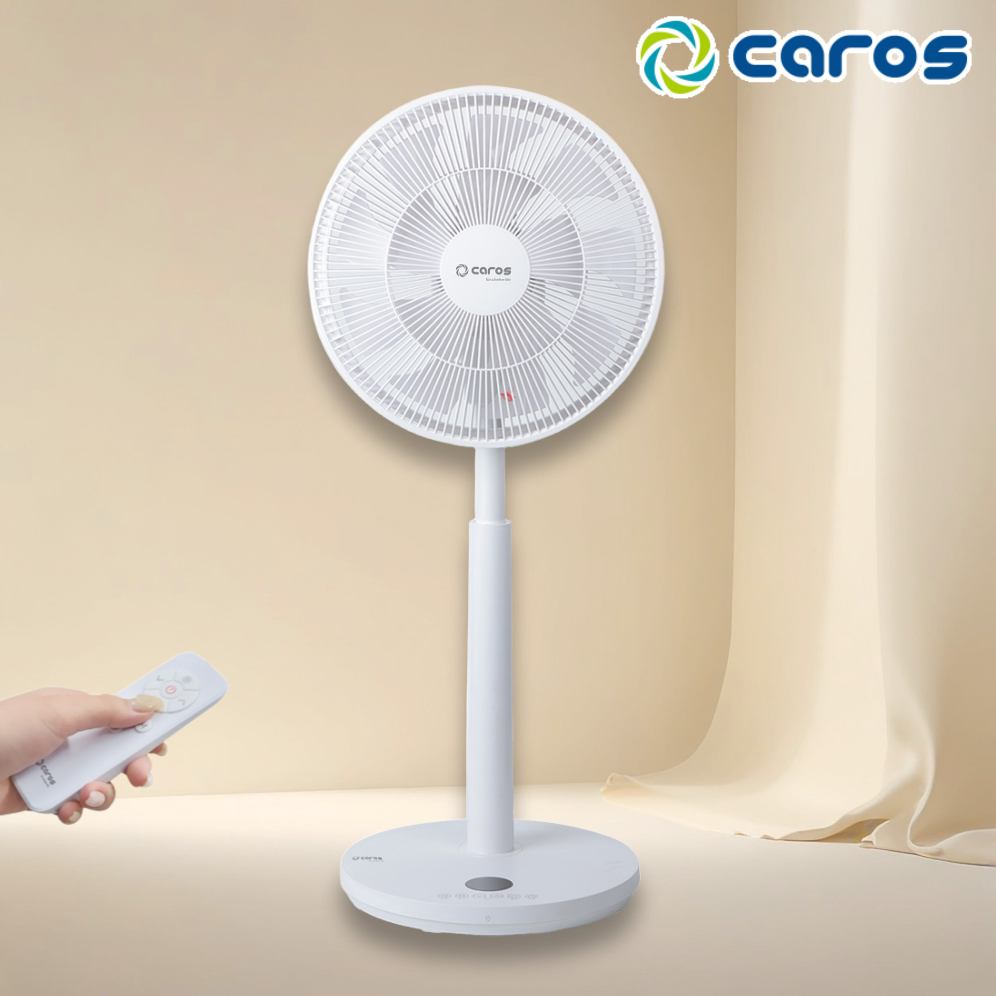 캐로스 무소음선풍기 BLDC 무선선풍기 저소음 가정용 아기 신생아 35cm (14인치)