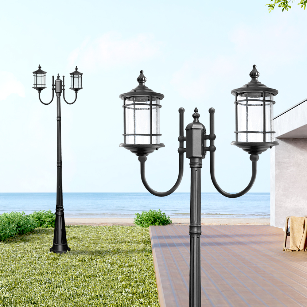 전기가로등 외등 보안등 공원 아파트 산책로 카페 도로 가로등 LED 잔디등 기둥 1.4m - 상품 이미지