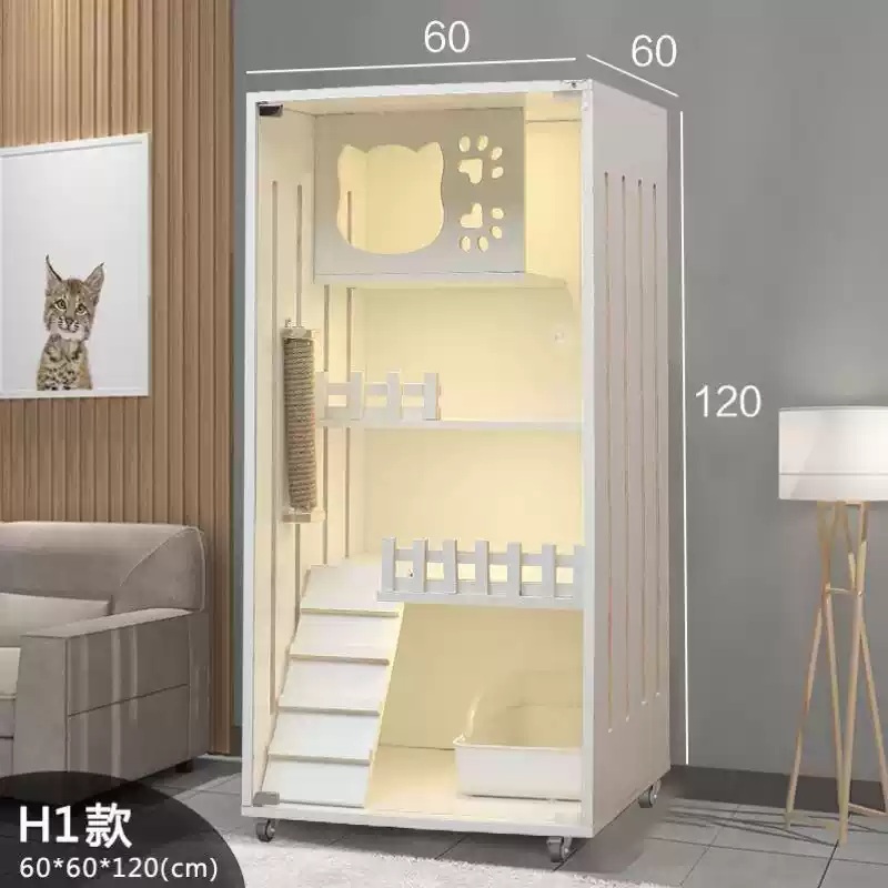 고양이 호텔 쉼터 반려묘 럭셔리 가정용 먼치킨 캣폴 직접수령 BPH J형 90-60-120 - 상세 이미지 3