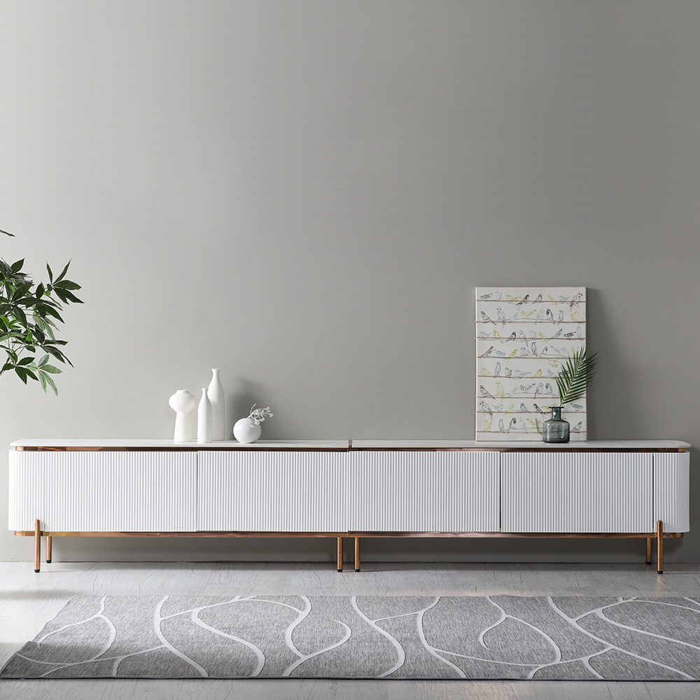 스코나 로프턴 템바보드 로즈골드 포세린 세라믹 3000 거실장