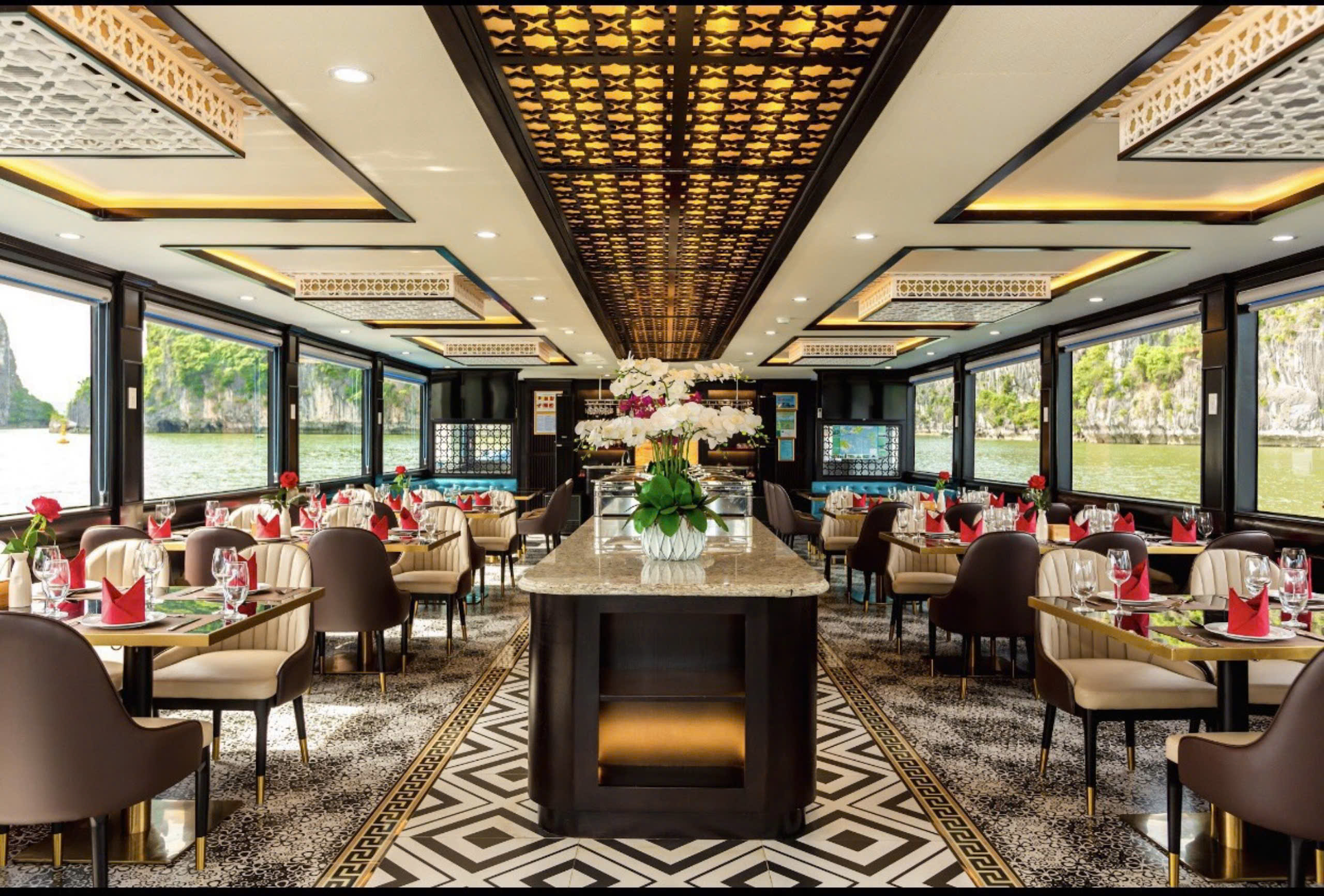 하노이 한국어/영어 퀸 럭셔리 크루즈 하롱베이 투어 (호텔픽업 선셋파티) 이미지 2