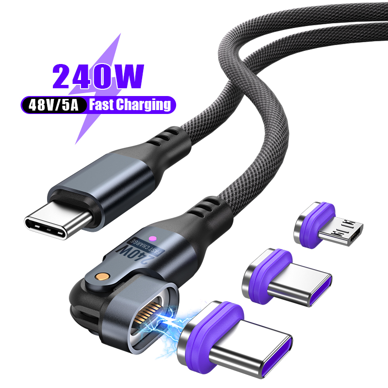 언리시 240w 마그네틱 초고속 충전 케이블 180도 회전 - 상세 이미지 5