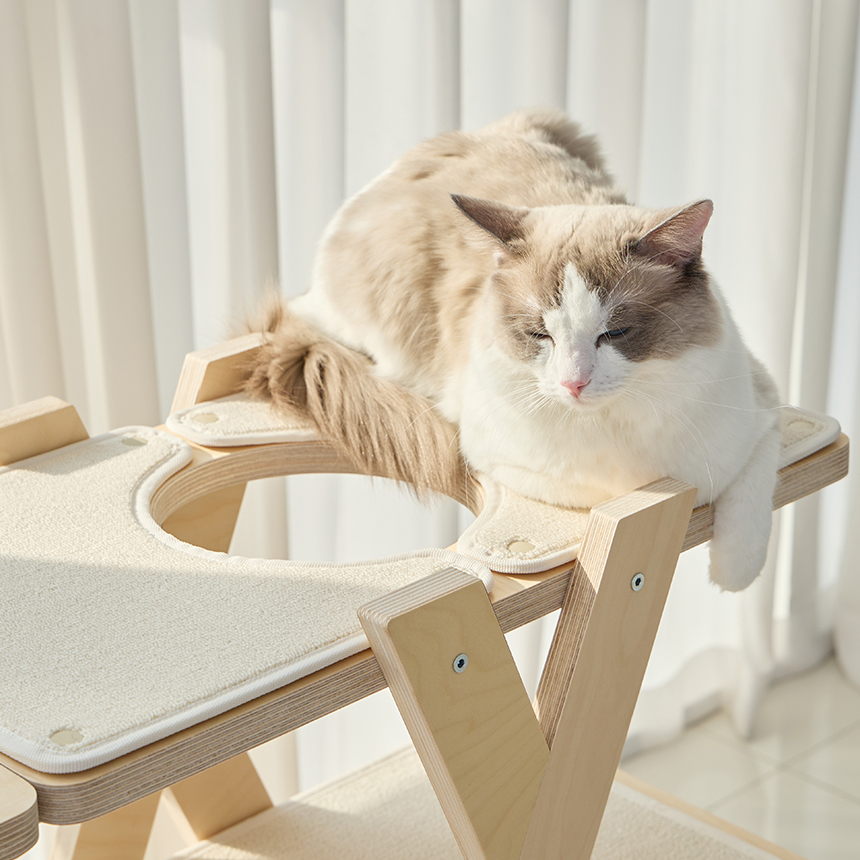 펫코본 캣타워 고양이 원목 숨숨집 캣워크 스크래쳐