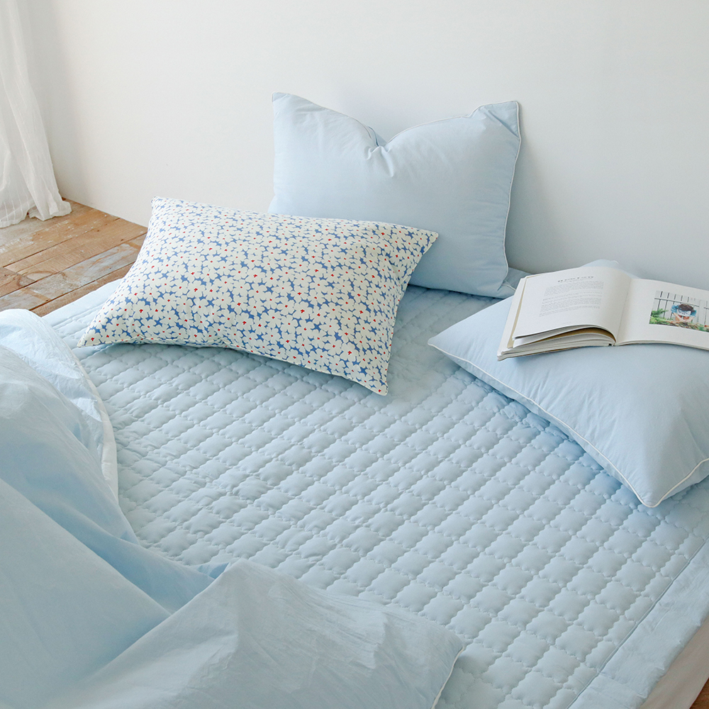 사각사각 바이오워싱 고밀도 순면 미끄럼방지 논슬립 사계절 국산 침대패드 SS