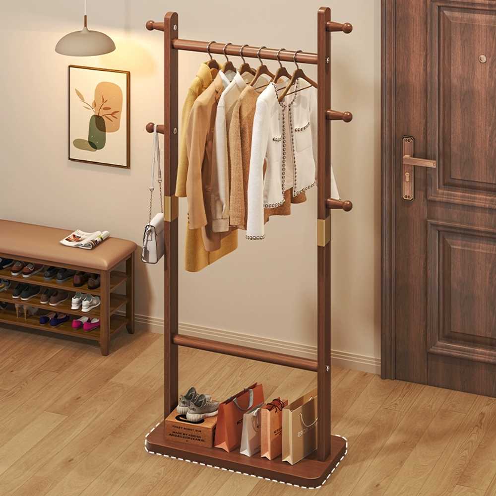 원목미니행거 스탠드 옷걸이 조립 옷 거치대 드레스룸 60cm - 상세 이미지 5